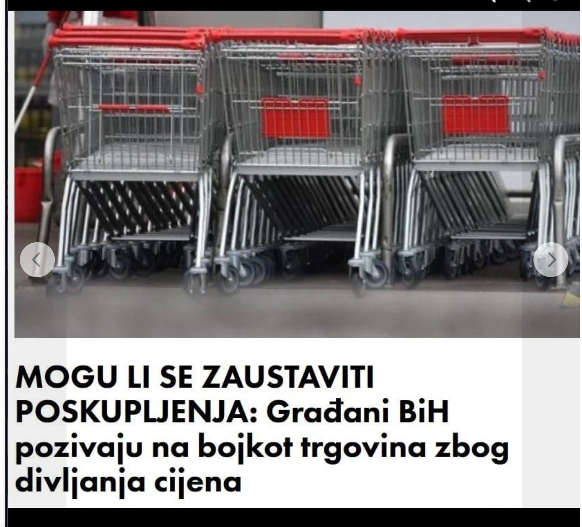 MOGU LI SE ZAUSTAVITI POSKUPLJENJA: Građani BiH pozivaju na bojkot trgovine zbog divljanja cijena