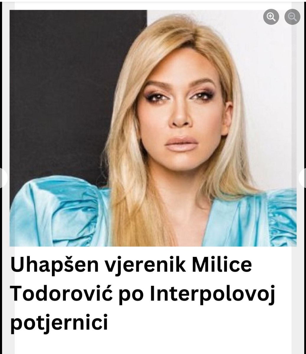 Uhapšen vjerenik Milice Todorović po Interpolovoj potjernici