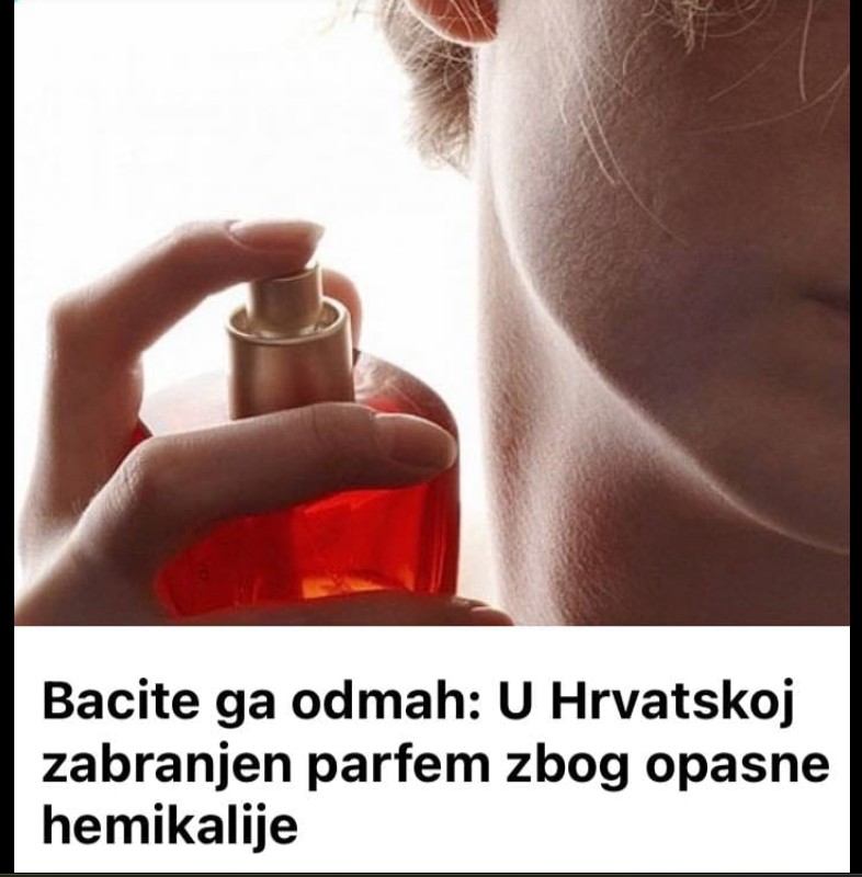 Bacite ga odmah: U Hrvatskoj zabranjen parfem zbog opasne hemikalije