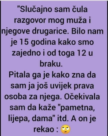 “Slučajno sam čula razgovor mog muža i njegove drugarice”