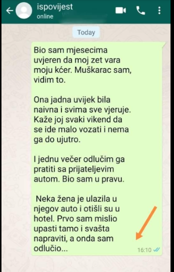 “Bio sam mjesecima uvjeren da moj zet vara moju kćerku”