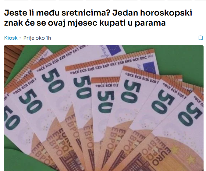 Jeste li među sretnicima? Jedan horoskopski znak će se ovaj mjesec kupati u parama