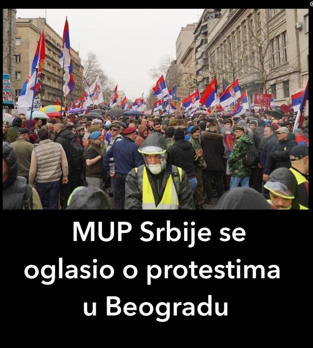 MUP Srbije se oglasio o protestima u Beogradu