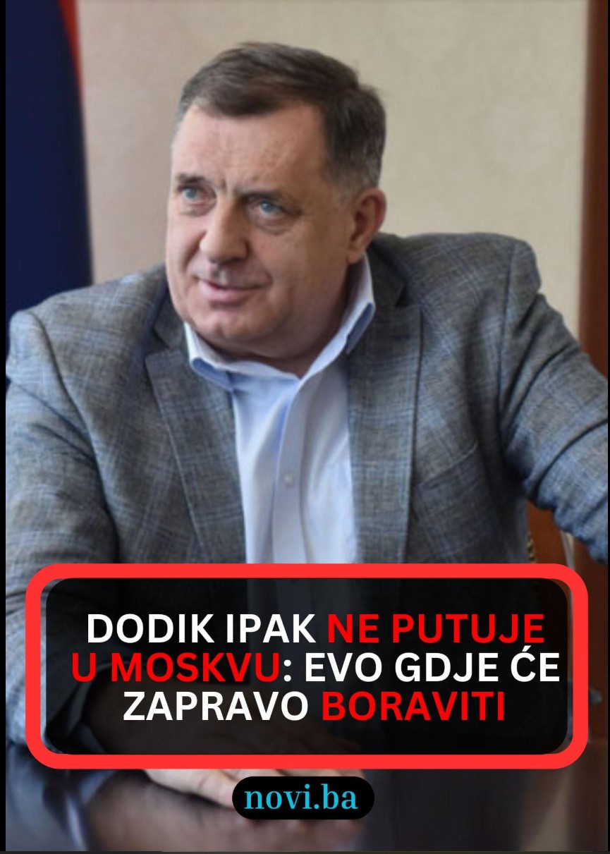 DODIK IPAK NE PUTUJE U MOSKVU: Evo gdje će zapravo boraviti