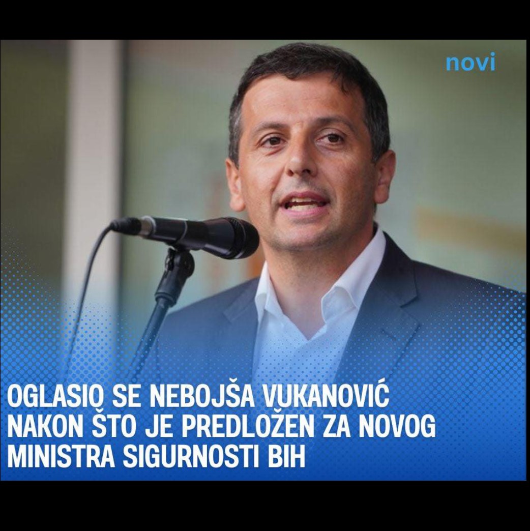 Oglasio se Nebojša Vukanović nakon što je predložen za novog ministra sigurnosti BiH