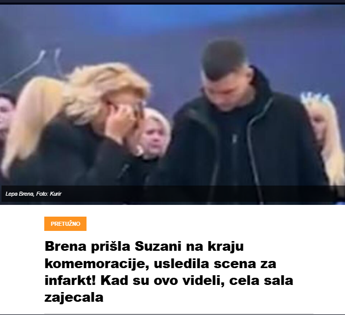 Brena prišla Suzani na kraju komemoracije, usledila scena za infarkt! Kad su ovo videli, cela sala zajecala