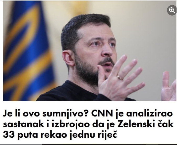 Je li ovo sumnjivo? CNN je analizirao sastanak i izbrojao da je Zelenski čak 33 puta rekao jednu…