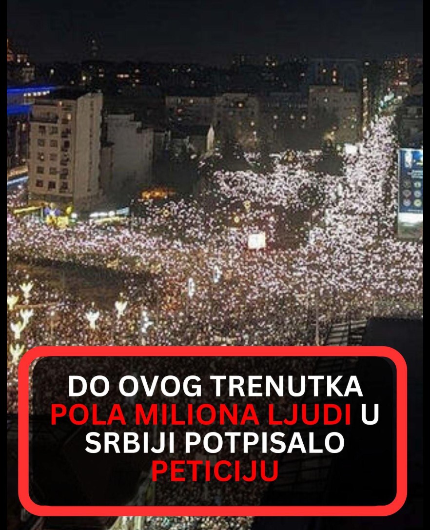 Do ovog trenutka pola milijuna ljudi u Srbiji potpisalo peticiju