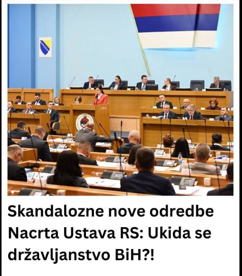 Skandalozne nove odredbe Nacrta Ustava RS: Ukida se državljanstvo BiH?!