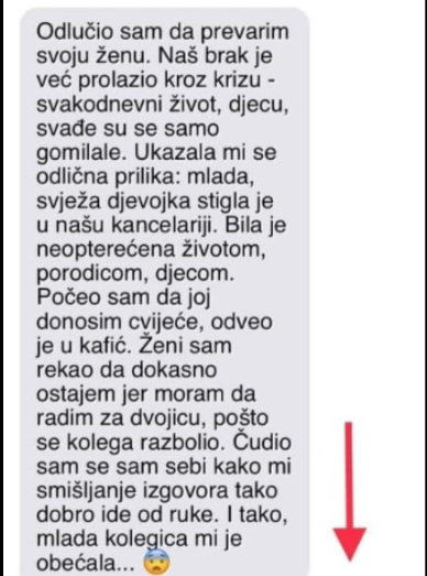 “Odlučio sam da prevarim svoju ženu