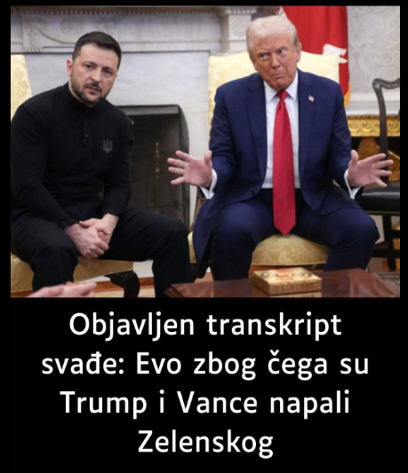 Objavljen transkript svađe: Evo zbog čega su Trump i Vance napali Zelenskog