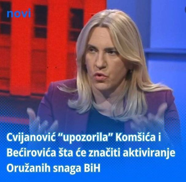 Cvijanović “upozorila” Komšića i Bećirovića šta će značiti aktiviranje Oružanih snaga BiH