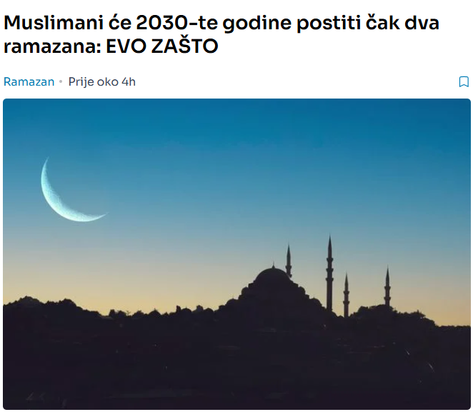 Muslimani će 2030-te godine postiti čak dva ramazana: EVO ZAŠTO