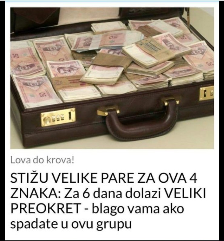 STIŽU VELIKE PARE ZA OVA 4 ZNAKA: Za 6 dana dolazi VELIKI PREOKRET – blago vama ako spadate u ovu grupu