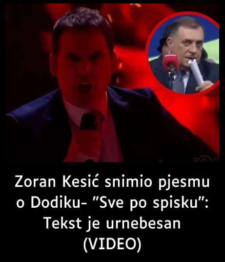 Zoran Kesić snimio pjesmu o Dodiku- “Sve po spisku”: Tekst je urnebesan (VIDEO)