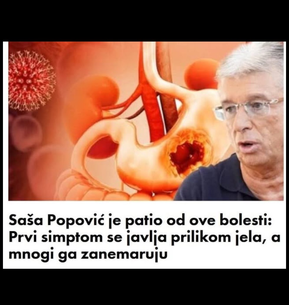 Saša Popović je patio od ove bolesti: Prvi simptom se javlja prilikom jele, a mnogi ga zanemaruju