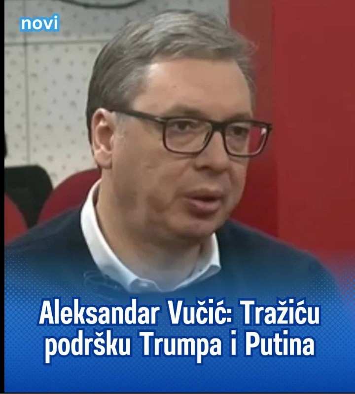 Aleksandar Vučić: Tražiću podršku Trumpa i Putina