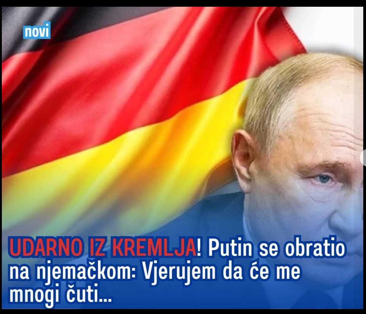 UDARNO IZ KREMLJA! Putin se obratio na njemačkom: Vjerujem da će me mnogi čuti…