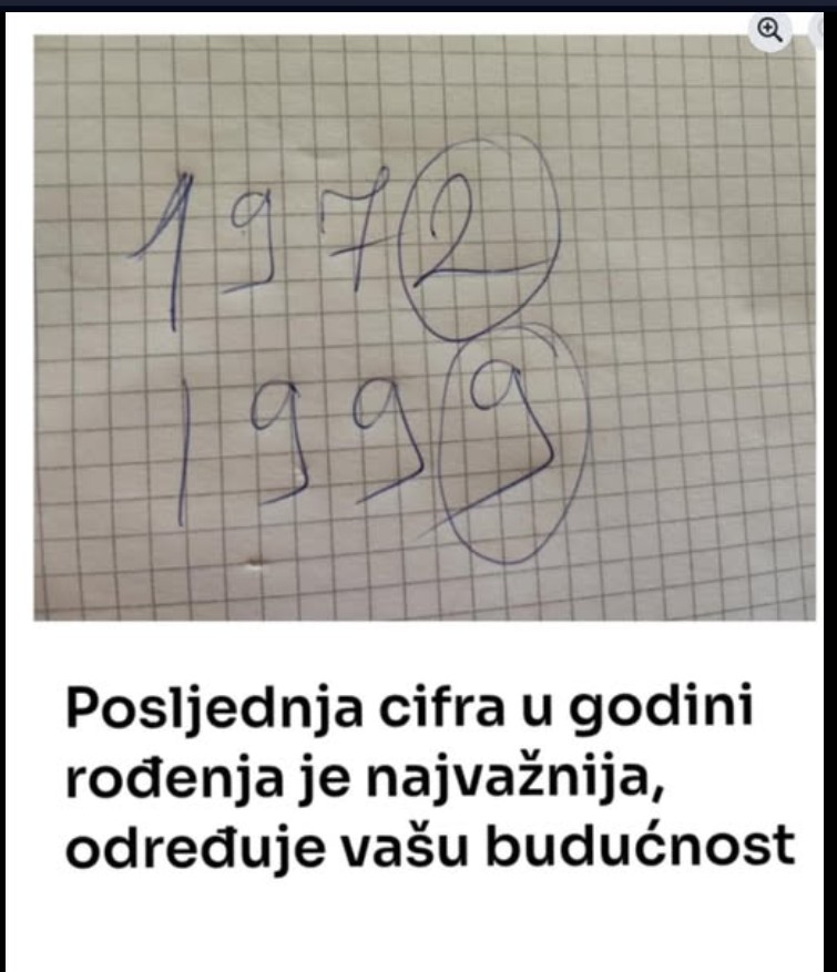 Posljednja šifra u godini rođenja je najvažnija, određuje vašu budućnost