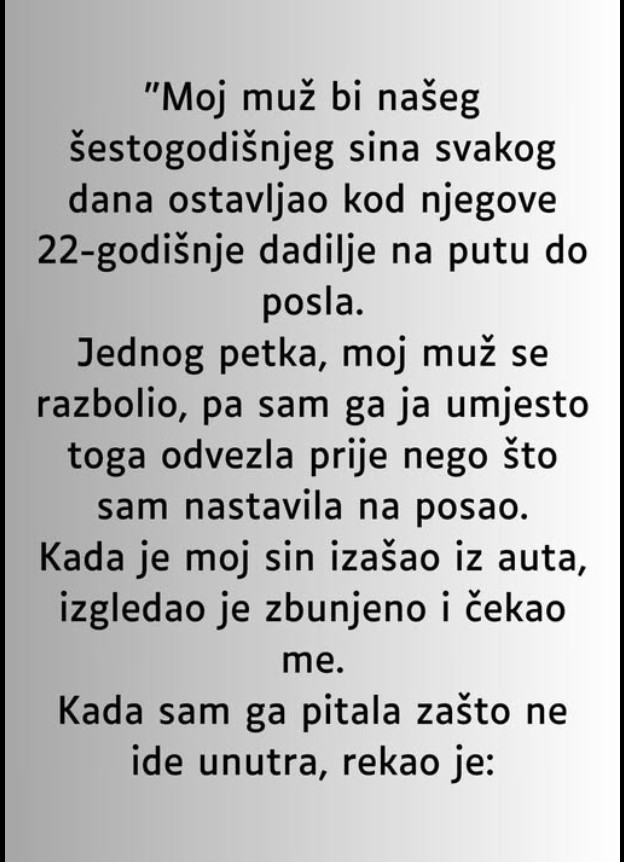 “Moj muž bi našeg šestogodišnjeg sina svakog dana ostavljao kod njegove 22-godišnje dadilje…”