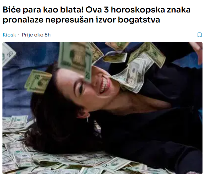 Biće para kao blata! Ova 3 horoskopska znaka pronalaze nepresušan izvor bogatstva