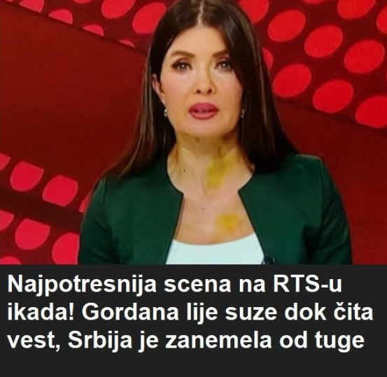 Najpotresnija scena na RTS-u ikada! Gordana lije suze dok čita vest, Srbija je zanemela od tuge