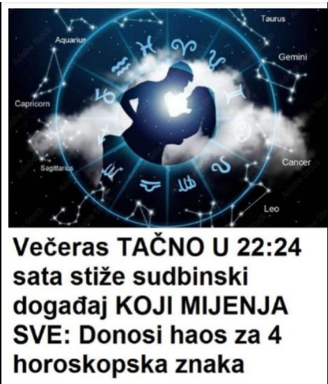 Večeras TAČNO U 22:24 sata stiže sudbinski događaj KOJI MIJENJA SVE: Donosi haos za 4 horoskopska znaka