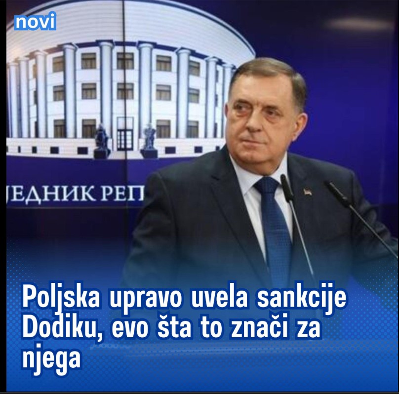 Poljska upravo uvela sankcije Dodiku, evo šta to znači za njega