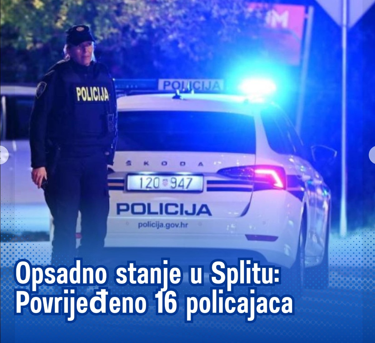 Opsadno stanje u Splitu: Povrijeđeno 16 policajaca