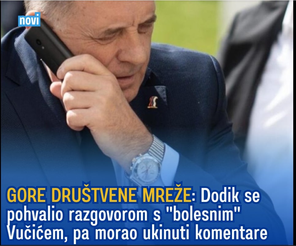 GORE DRUŠTVENE MREŽE: Dodik se pohvalio razgovorom s “bolesnim” Vučićem, pa morao ukinuti komentare