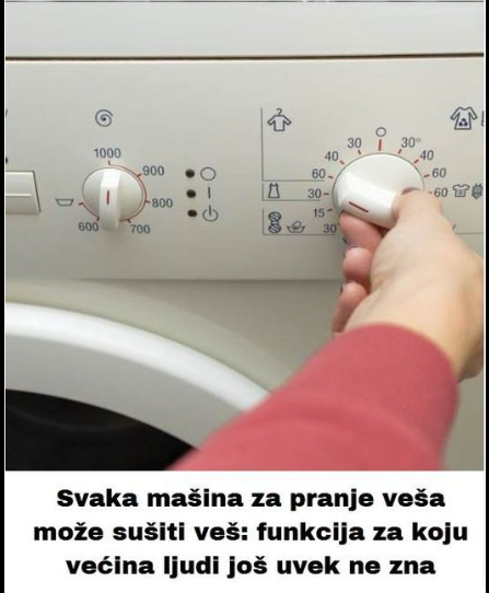 Svaka mašina za pranje veša može SUŠITI veš: Većina ljudi još uvek ne zna za ovu funkciju!