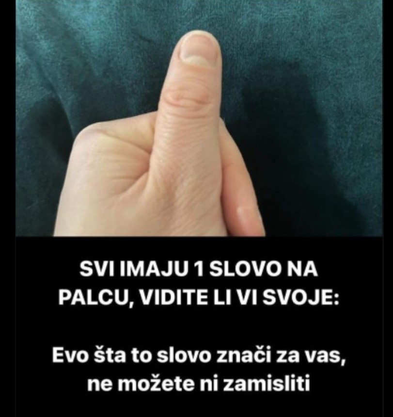 SVI IMAJU 1 SLOVO NA PALCU, VIDITE LI VI SVOJE: Evo šta to slovo znači za vas
