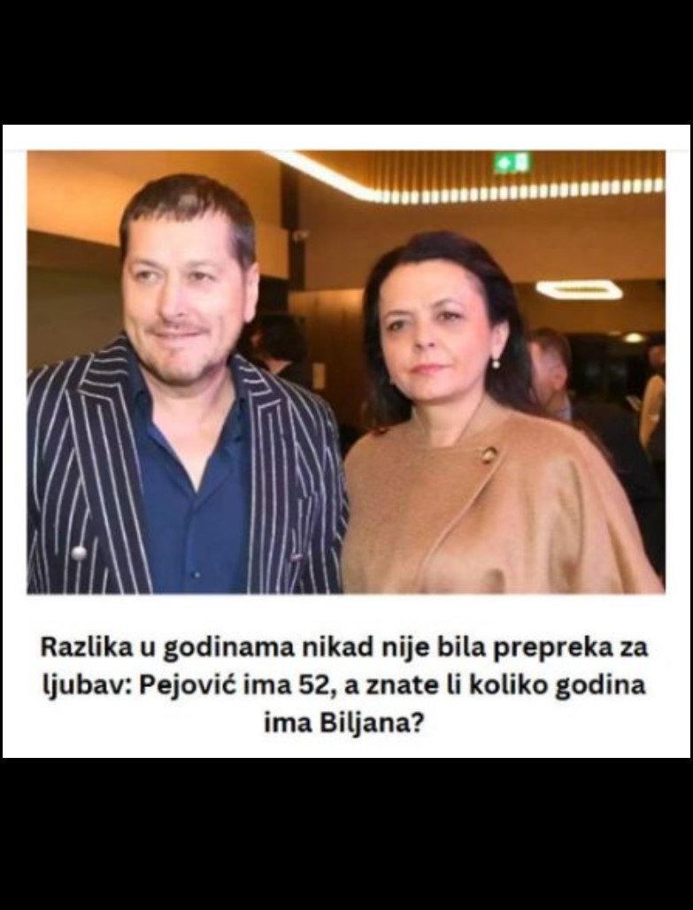 Razlika u godinama nikad nije bila prepreka za ljubav: Pejović ima 52, a znate koliko godina ima Biljanu?