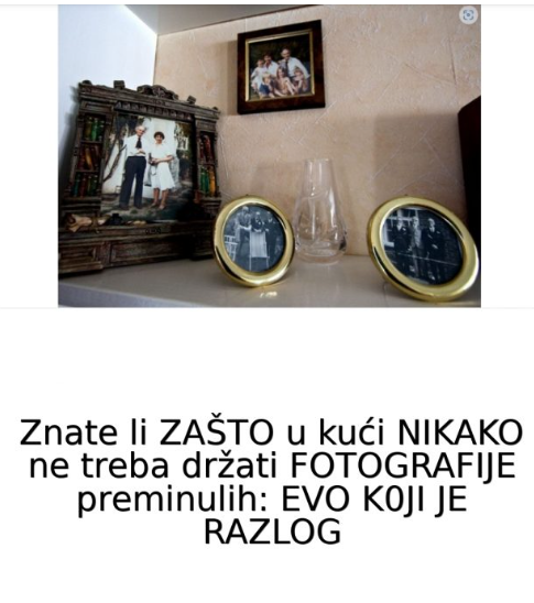 Znate li ZAŠTO u kući NIKAKO ne treba držati FOTOGRAFIJE preminulih: EVO K0JI JE RAZLOG
