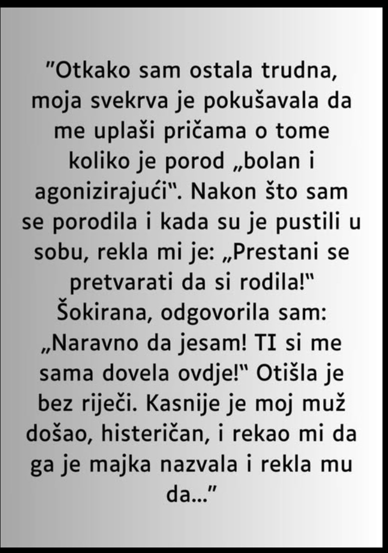 “Otkako sam ostala trudna…”