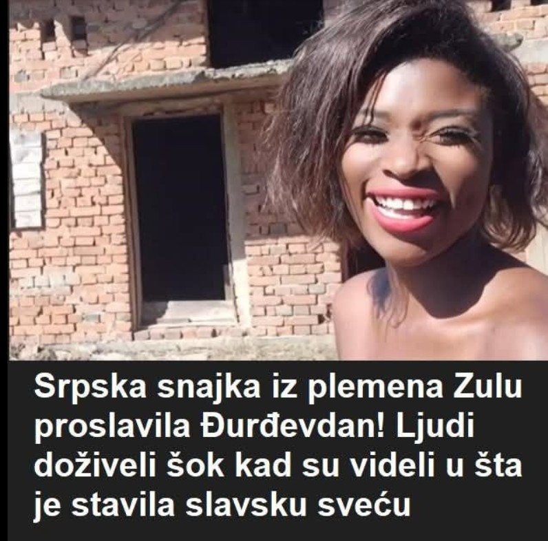 Srpska snajka iz plemena Zulu proslavila Đurđevdan! Ljudi doživeli šok kad su videli u šta je stavila slavsku sveću