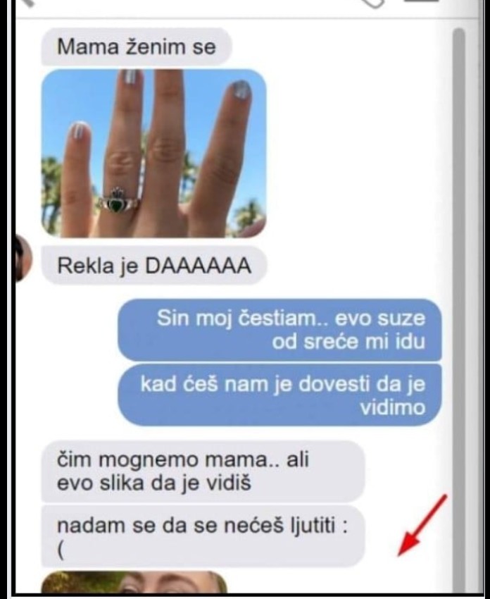SIN MI JE POSLAO PORUKU DA SE ŽENI: Počela sam plakati od sreće, a KAD MI JE POSLAO NJENU SLIKU ŠOKIRALA SAM SE