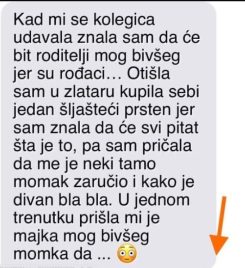 “Kad mi se kolegica udavala znala sam da će bit roditelji mog bivšeg ..”