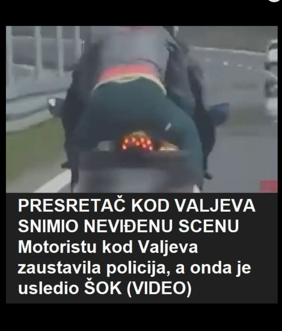 PRESRETAČ KOD VALJEVA SNIMIO NEVIĐENU SCENU Motorist kod Valjeva zaustavila policija, a onda je uslijedio ŠOK (VIDEO)