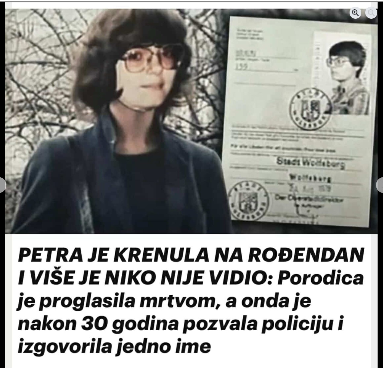 PETRA JE KRENULA NA ROĐENDAN I VIŠE JE NIKO NIJE VIDIO: Porodica je proglasila mrtvom, a onda je nakon 30 godina pozvala policiju i izgovorila jedno ime