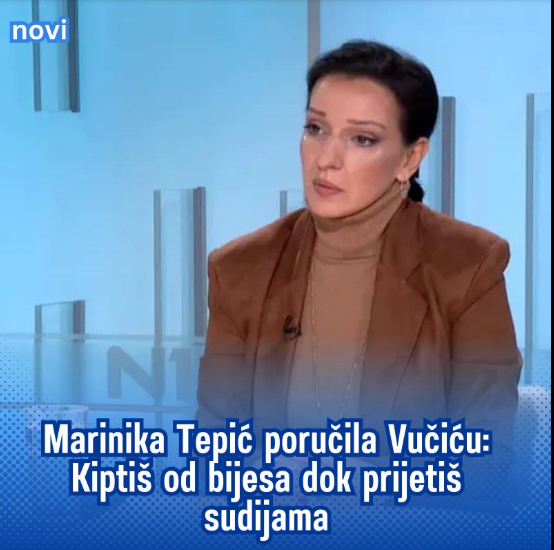 Marinika Tepić poručila Vučiću: Kiptiš od bijesa dok prijetiš sudijama