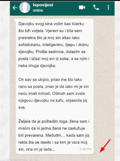 “Djevojku svog sina volim kao kćerku što bih voljela”