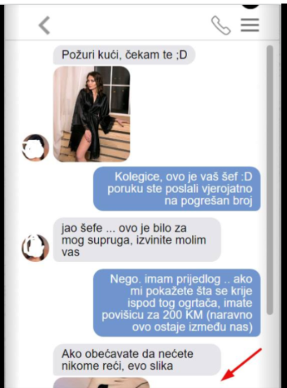 UMJESTO SUPRUGU SLUČAJNO SAM ŠEFU POSLALA PORUKU: Ponudio mi je povišicu ako mu pošaljem cijelu sliku, KAD SAM MU POSLALA USLIJEDIO JE PAKAO ZA MENE