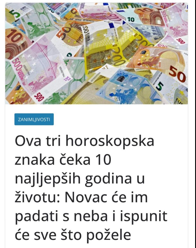 Ova 3 znaka čeka 10 NAJLEPŠIH GODINA U ŽIVOTU: Novac će im padati sa neba i ispuniće SVE ŠTO POŽELE