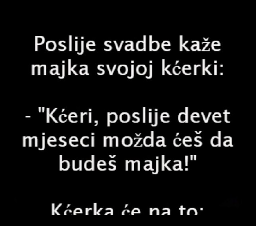 VIC DANA: MAJKA I KĆERKA PRIČAJU POSLIJE SVADBE