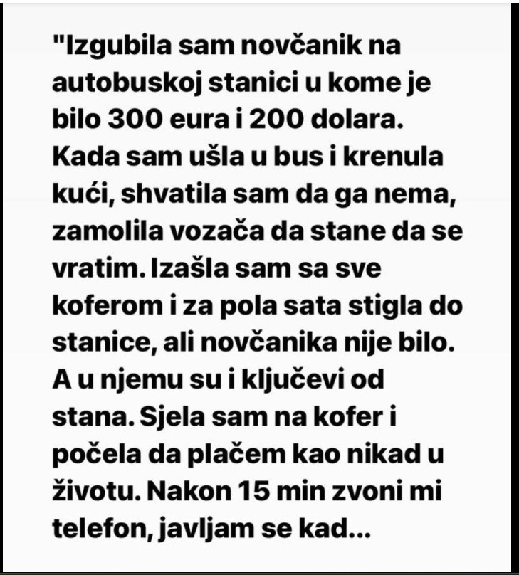 Izgubljeni novčanik, izgubljena nada – pa pronađena vera u ljude