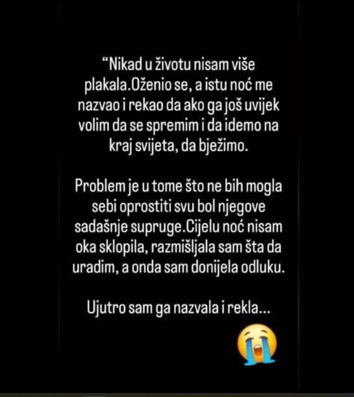 Iskrena odluka nakon teške noći