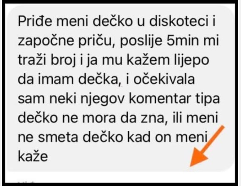 ‘Priđe meni dečko u diskoteci i započne priču’