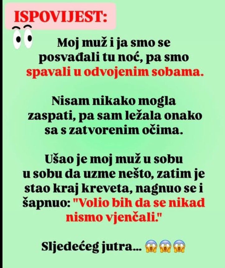 NJEN MUŽ JE ŠAPNUO BOLNE RIJEČI: A sljedeće jutro preokret