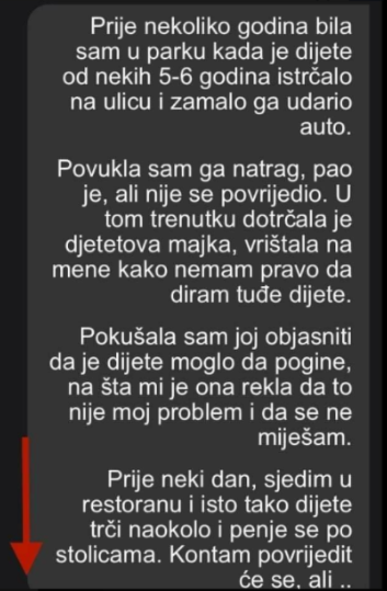 “Prije nekoliko godina bila sam u parku”